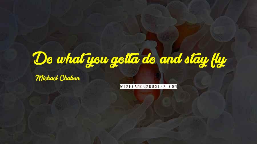 Michael Chabon Quotes: Do what you gotta do and stay fly