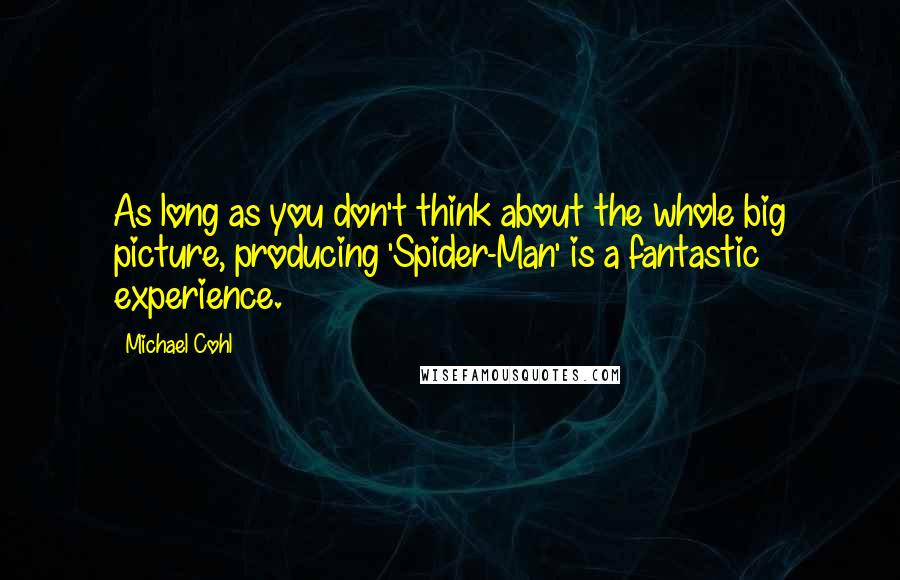 Michael Cohl Quotes: As long as you don't think about the whole big picture, producing 'Spider-Man' is a fantastic experience.