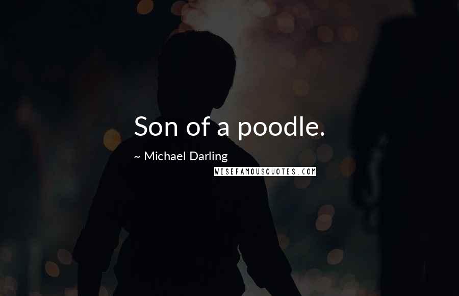 Michael Darling Quotes: Son of a poodle.