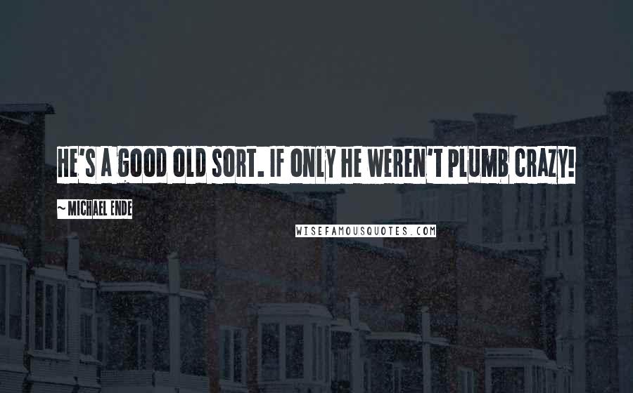Michael Ende Quotes: He's a good old sort. If only he weren't plumb crazy!