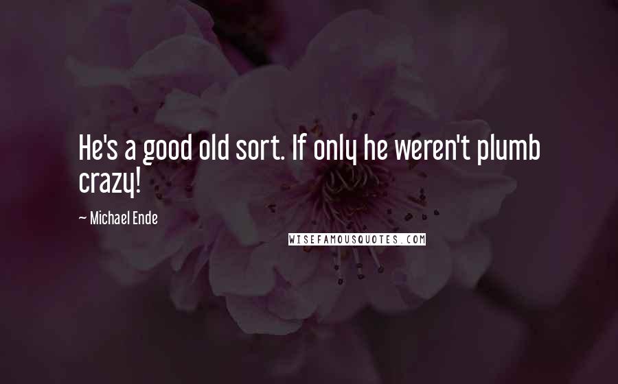 Michael Ende Quotes: He's a good old sort. If only he weren't plumb crazy!