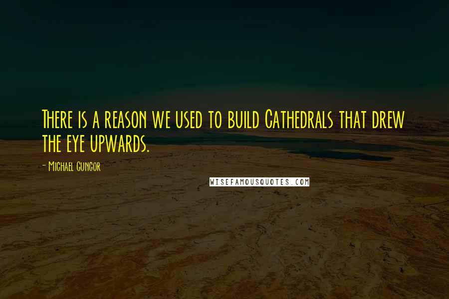 Michael Gungor Quotes: There is a reason we used to build Cathedrals that drew the eye upwards.