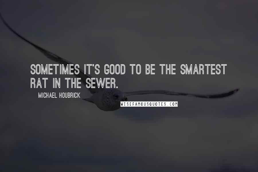 Michael Houbrick Quotes: Sometimes it's good to be the smartest rat in the sewer.