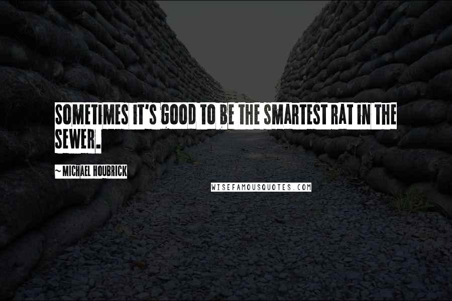 Michael Houbrick Quotes: Sometimes it's good to be the smartest rat in the sewer.