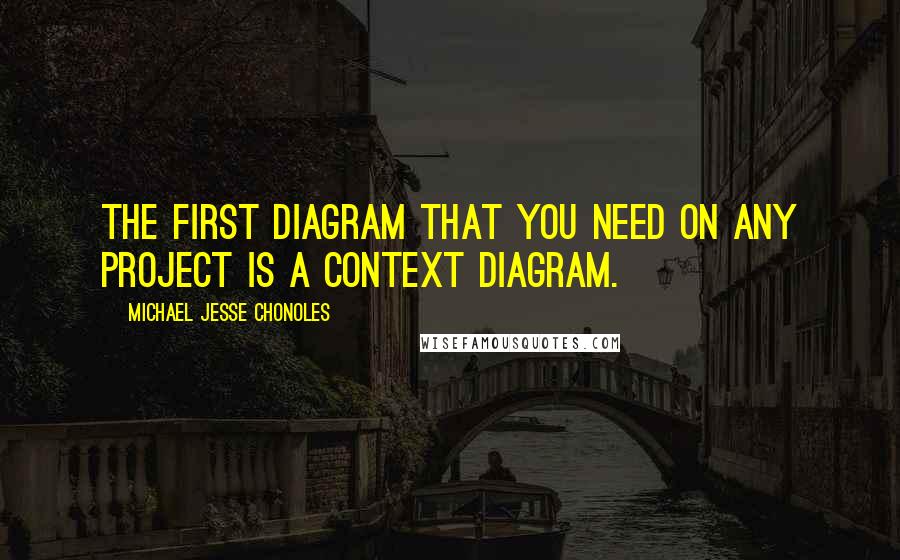 Michael Jesse Chonoles Quotes: The first diagram that you need on any project is a context diagram.
