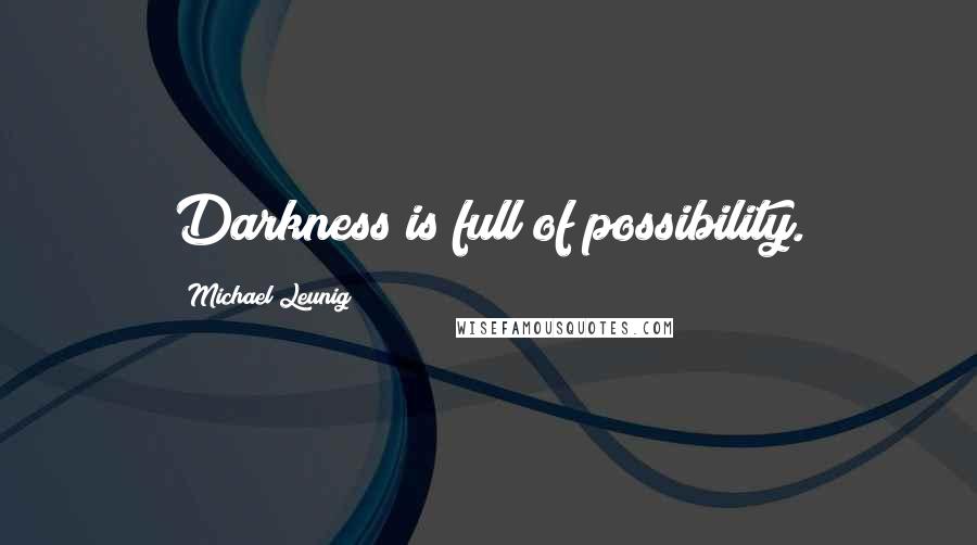 Michael Leunig Quotes: Darkness is full of possibility.