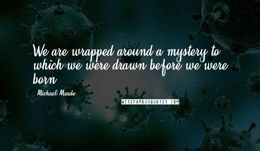 Michael Meade Quotes: We are wrapped around a mystery to which we were drawn before we were born.