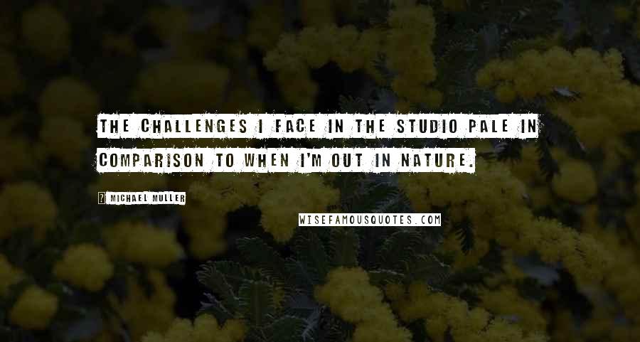 Michael Muller Quotes: The challenges I face in the studio pale in comparison to when I'm out in nature.