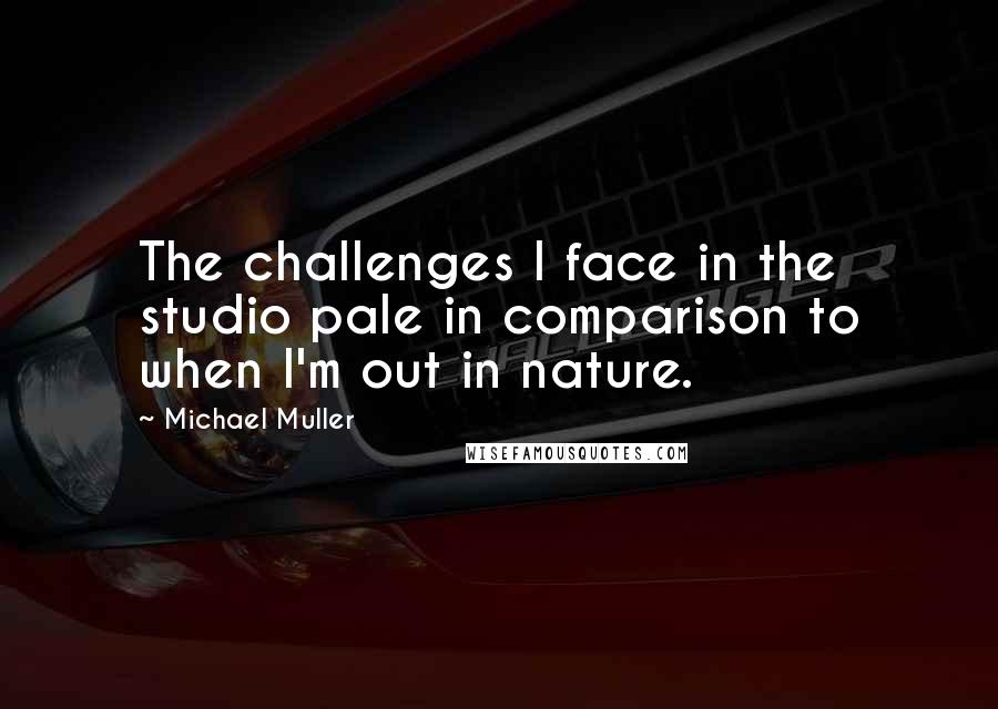 Michael Muller Quotes: The challenges I face in the studio pale in comparison to when I'm out in nature.