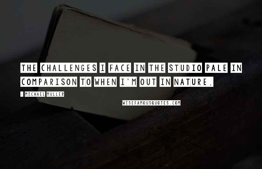 Michael Muller Quotes: The challenges I face in the studio pale in comparison to when I'm out in nature.