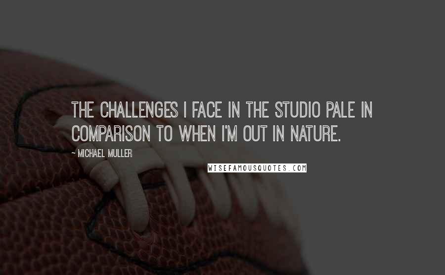 Michael Muller Quotes: The challenges I face in the studio pale in comparison to when I'm out in nature.