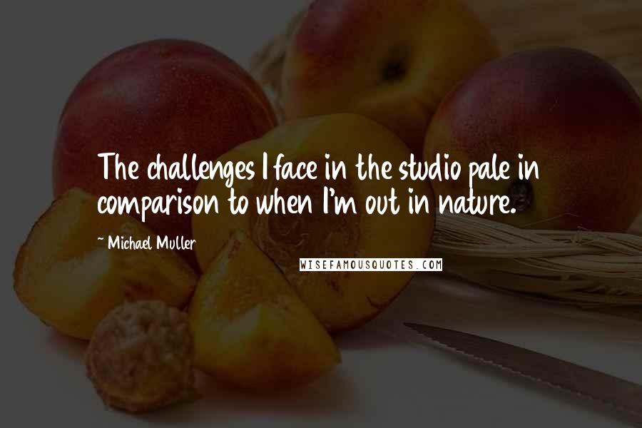 Michael Muller Quotes: The challenges I face in the studio pale in comparison to when I'm out in nature.