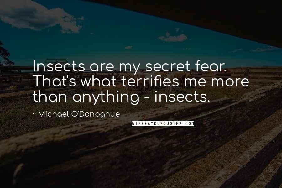 Michael O'Donoghue Quotes: Insects are my secret fear. That's what terrifies me more than anything - insects.