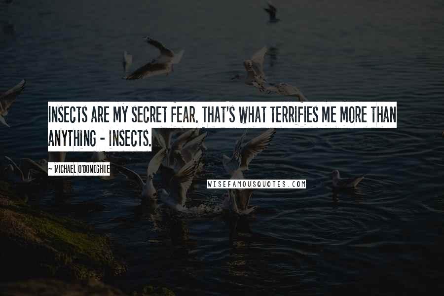 Michael O'Donoghue Quotes: Insects are my secret fear. That's what terrifies me more than anything - insects.