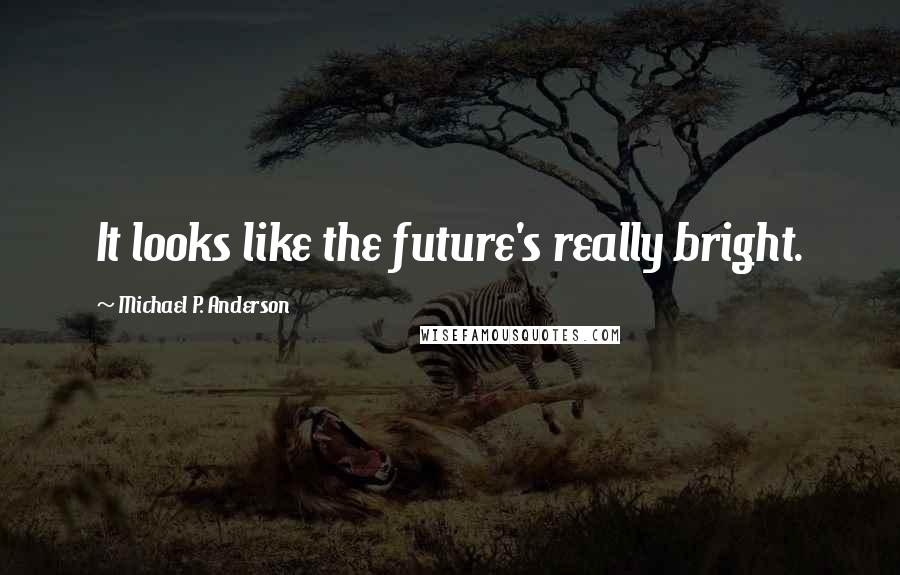 Michael P. Anderson Quotes: It looks like the future's really bright.