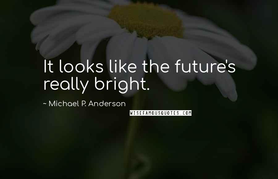 Michael P. Anderson Quotes: It looks like the future's really bright.