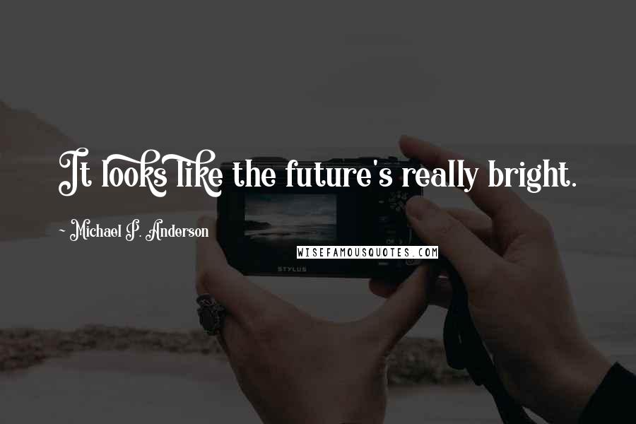 Michael P. Anderson Quotes: It looks like the future's really bright.