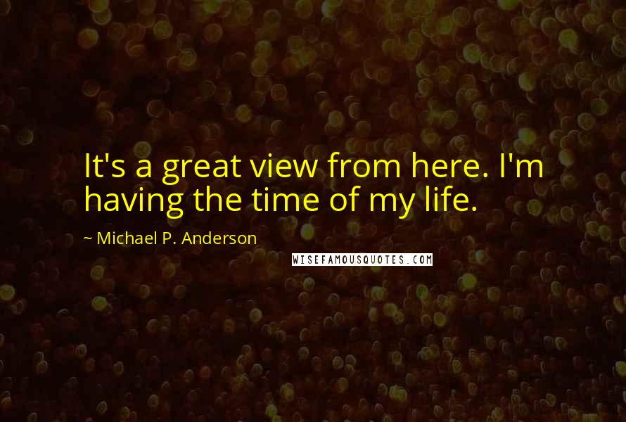 Michael P. Anderson Quotes: It's a great view from here. I'm having the time of my life.