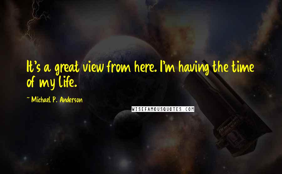 Michael P. Anderson Quotes: It's a great view from here. I'm having the time of my life.