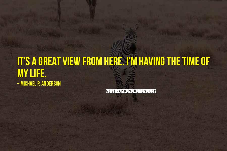 Michael P. Anderson Quotes: It's a great view from here. I'm having the time of my life.