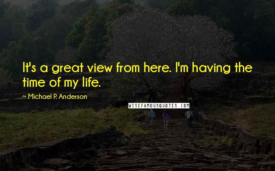 Michael P. Anderson Quotes: It's a great view from here. I'm having the time of my life.