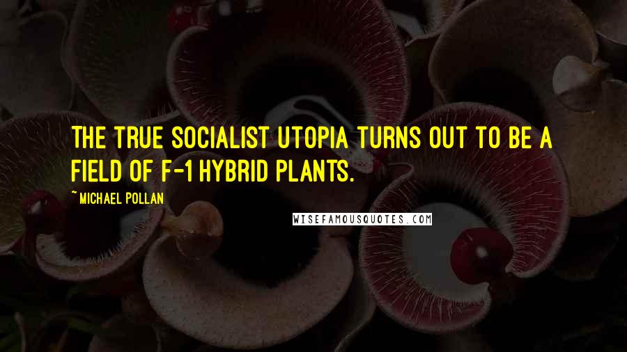 Michael Pollan Quotes: The true socialist utopia turns out to be a field of F-1 hybrid plants.