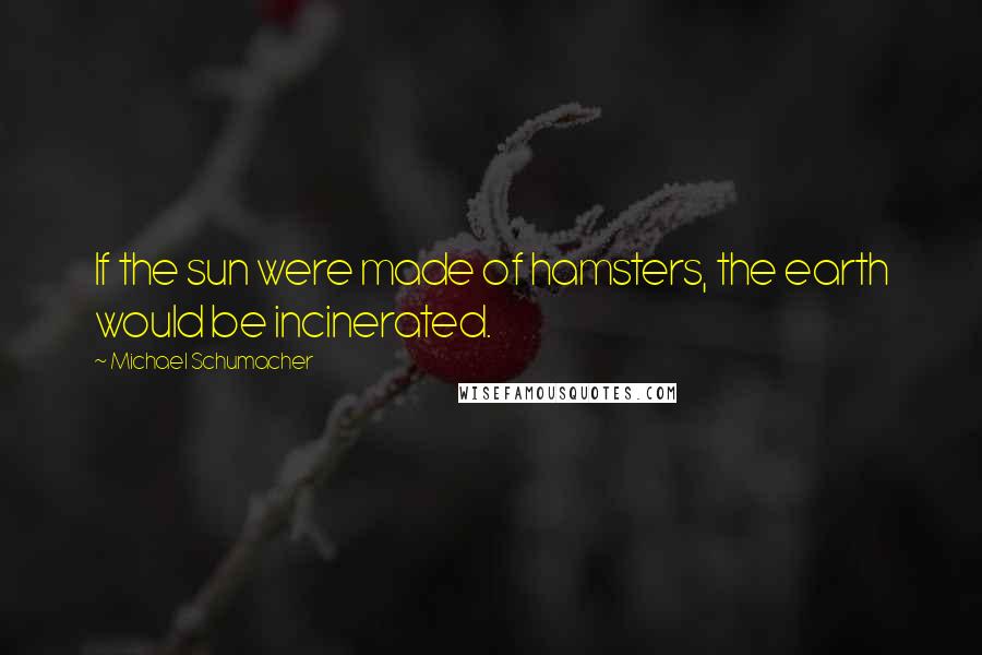 Michael Schumacher Quotes: If the sun were made of hamsters, the earth would be incinerated.