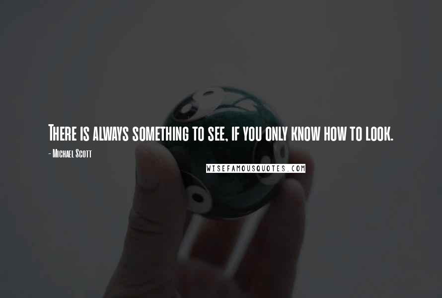 Michael Scott Quotes: There is always something to see, if you only know how to look.