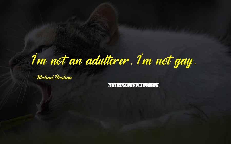 Michael Strahan Quotes: I'm not an adulterer. I'm not gay.