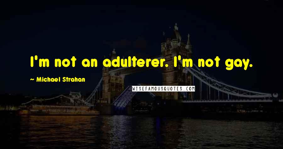 Michael Strahan Quotes: I'm not an adulterer. I'm not gay.