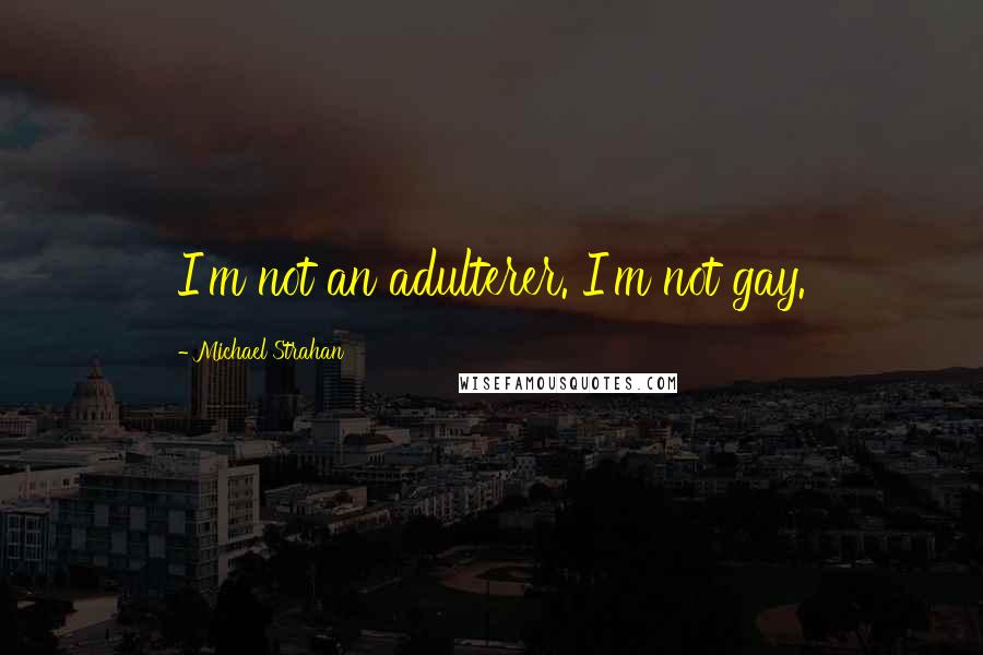 Michael Strahan Quotes: I'm not an adulterer. I'm not gay.