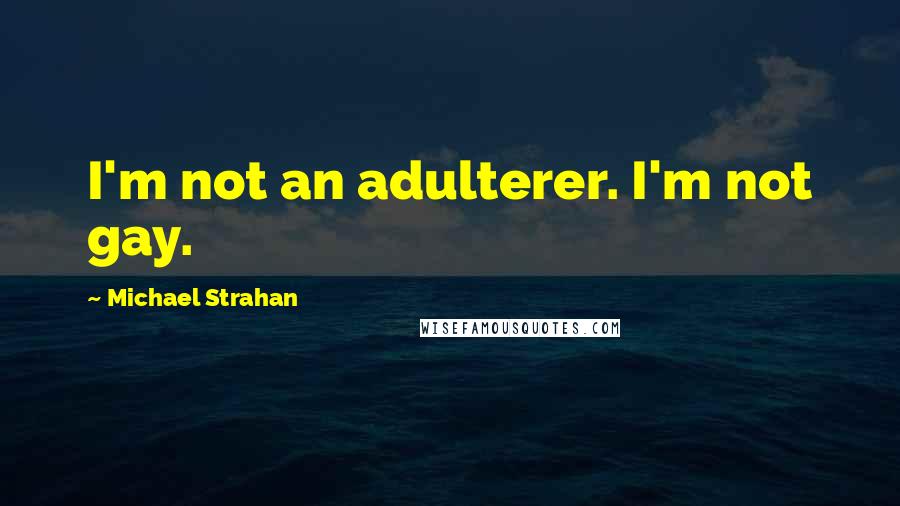 Michael Strahan Quotes: I'm not an adulterer. I'm not gay.