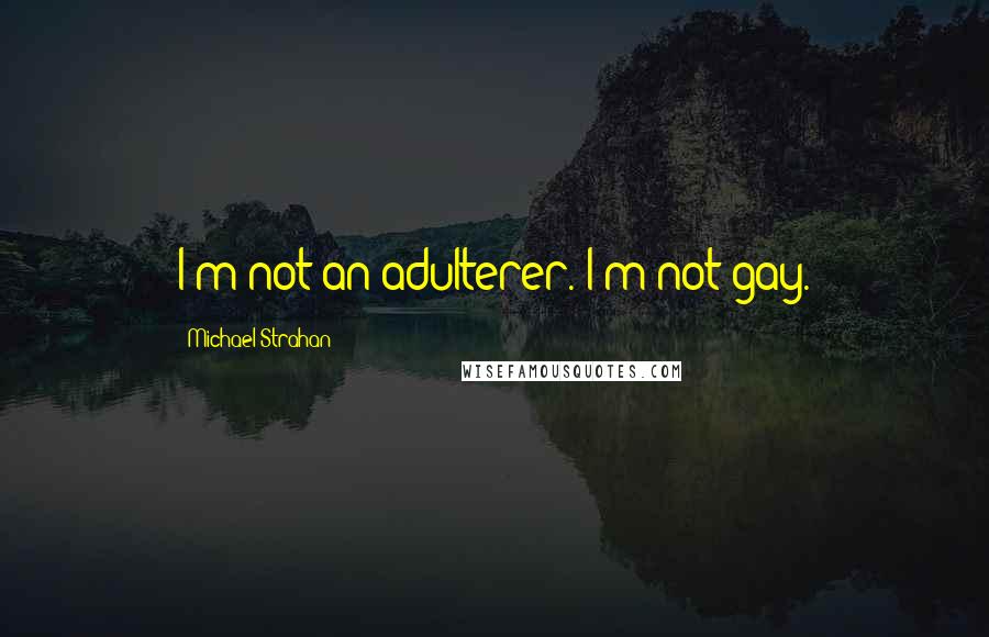 Michael Strahan Quotes: I'm not an adulterer. I'm not gay.