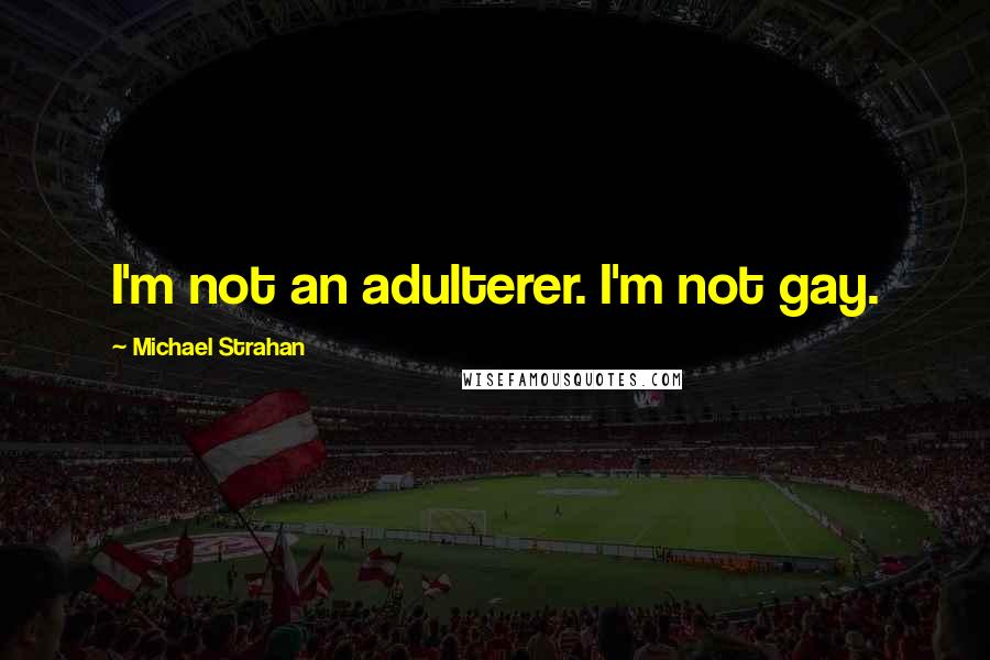 Michael Strahan Quotes: I'm not an adulterer. I'm not gay.