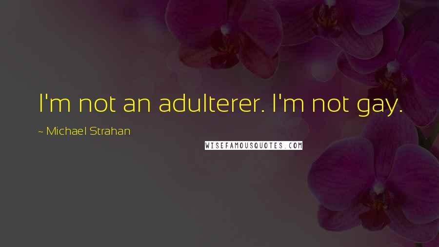 Michael Strahan Quotes: I'm not an adulterer. I'm not gay.