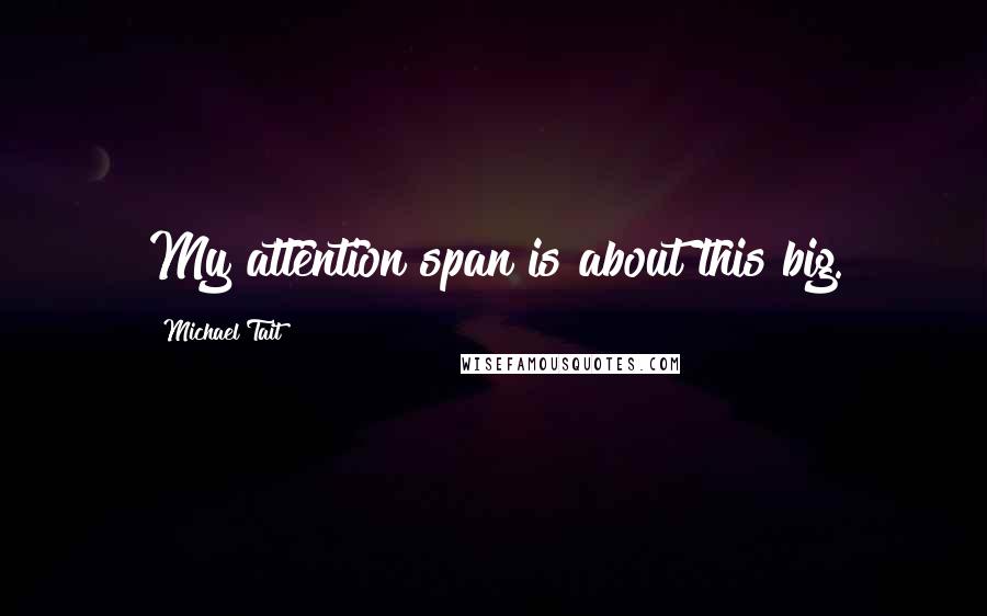 Michael Tait Quotes: My attention span is about this big.