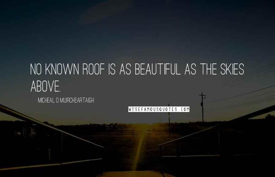 Micheal O Muircheartaigh Quotes: No known roof is as beautiful as the skies above.