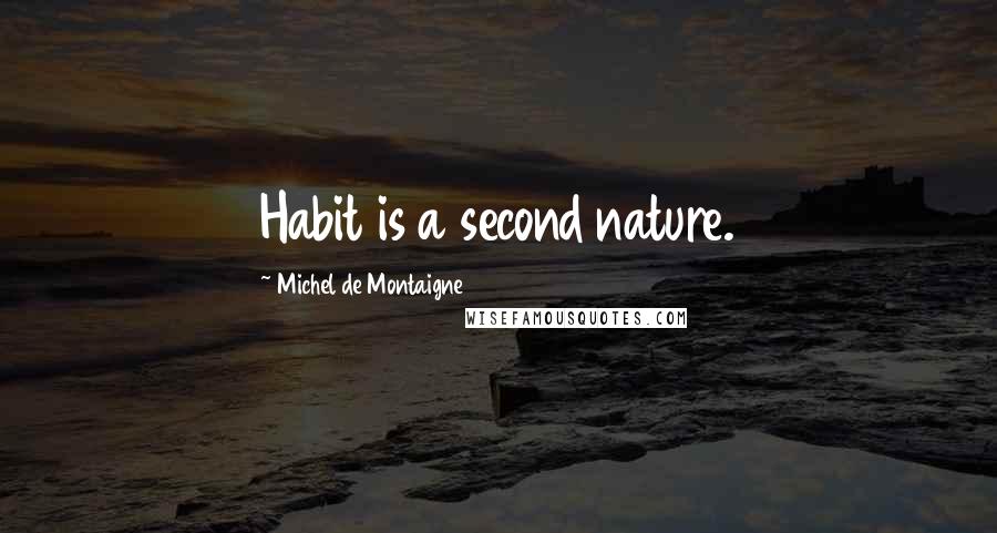 Michel De Montaigne Quotes: Habit is a second nature.