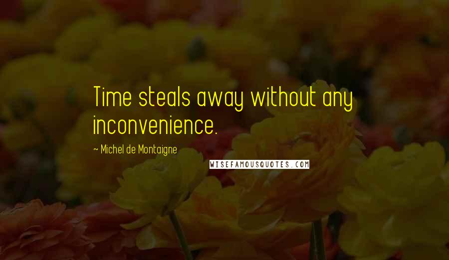 Michel De Montaigne Quotes: Time steals away without any inconvenience.