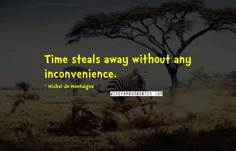 Michel De Montaigne Quotes: Time steals away without any inconvenience.