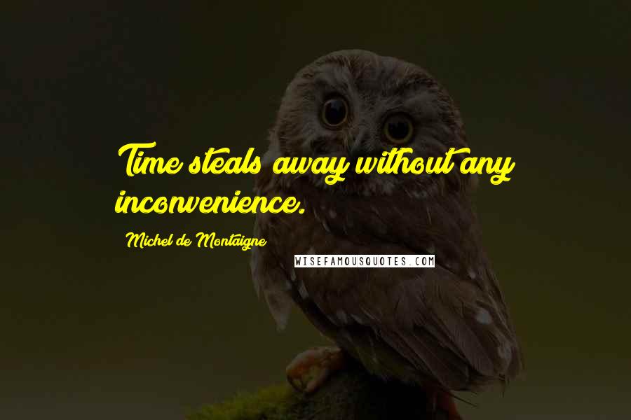 Michel De Montaigne Quotes: Time steals away without any inconvenience.