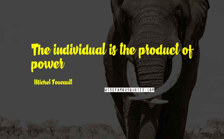 Michel Foucault Quotes: The individual is the product of power.