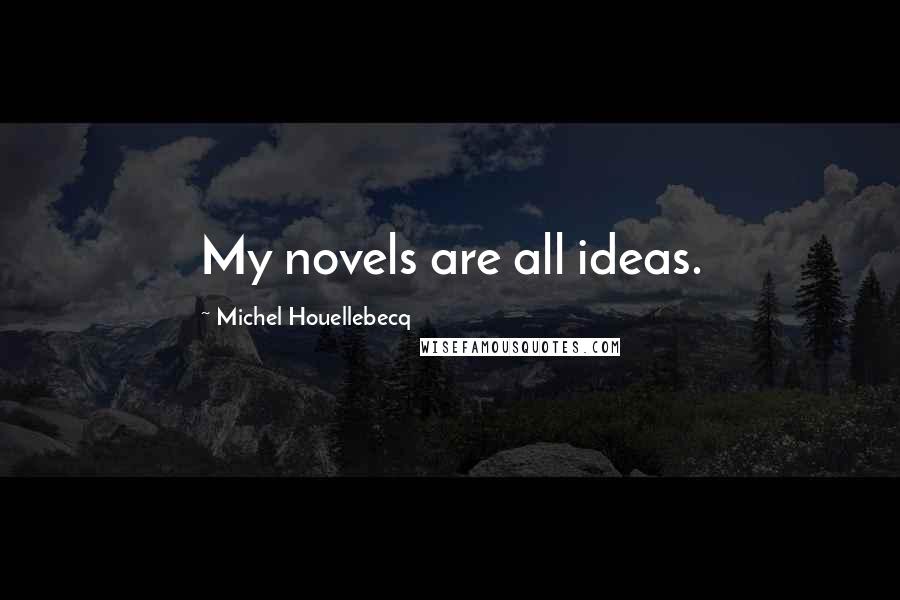 Michel Houellebecq Quotes: My novels are all ideas.