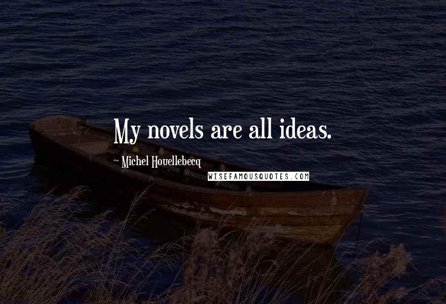 Michel Houellebecq Quotes: My novels are all ideas.