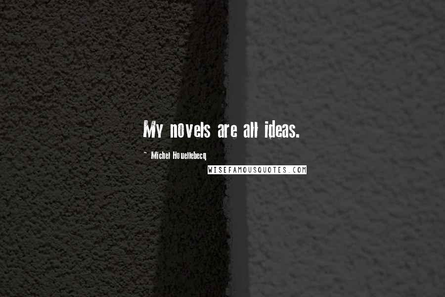 Michel Houellebecq Quotes: My novels are all ideas.