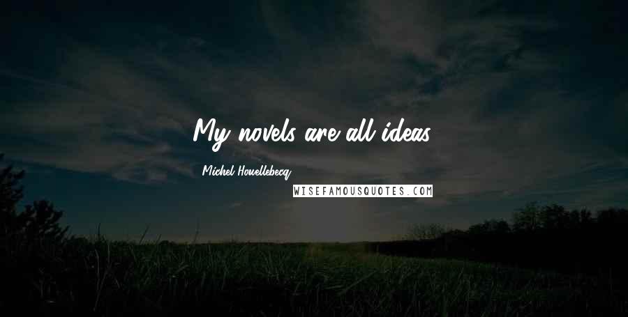 Michel Houellebecq Quotes: My novels are all ideas.