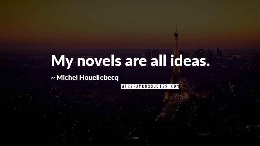 Michel Houellebecq Quotes: My novels are all ideas.