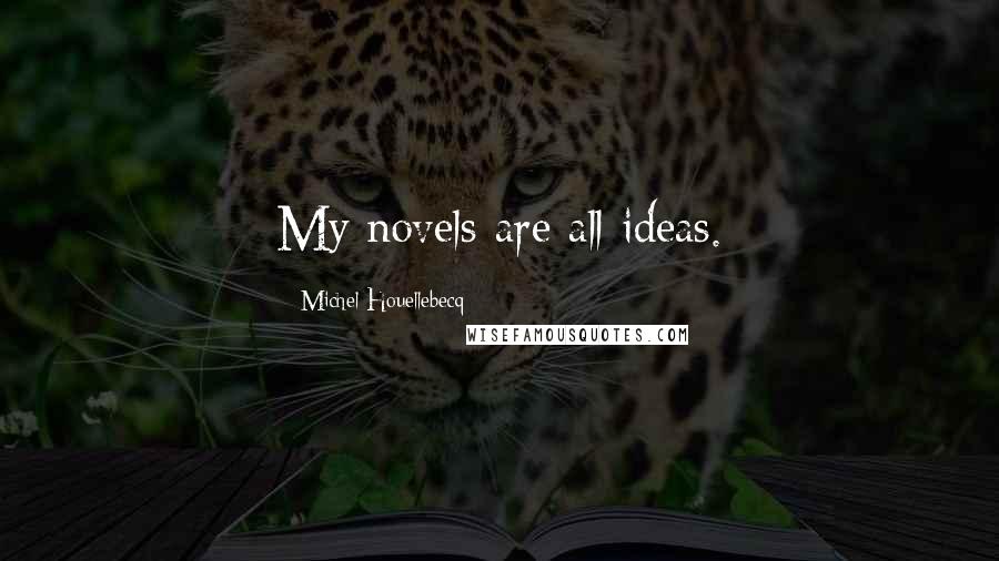 Michel Houellebecq Quotes: My novels are all ideas.