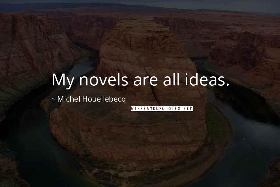 Michel Houellebecq Quotes: My novels are all ideas.