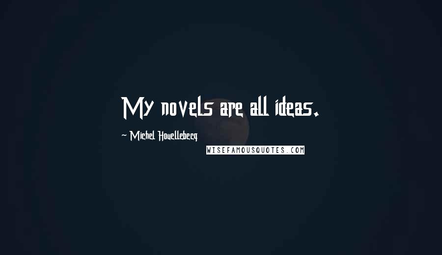 Michel Houellebecq Quotes: My novels are all ideas.